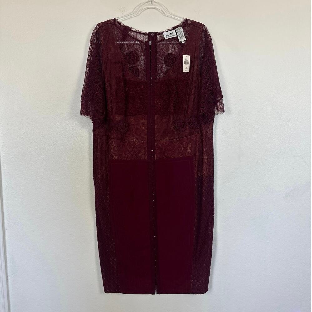 NWT Byron Lars Anthropologie Carissima Lace Clasp Front Vixen Sheath Dress 18W - Picture 2 of 6